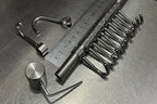 Premium Stainless Steel Kitchen Tool Utensil Organizer Bar Rack with Movable Hooks for Pan Pot Spoon Towel (Transitional, 8 Hooks)
