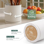 D'vine Dev 360° Rotating Utensil Holder – 7.2" Kitchen Utensil Crock for Countertop, Modern Cooking Tool Organizer for Kitchen Storage & Décor, Oatmeal, 72-X-D-2