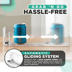 Oizeir Automatic Soda Can Organizer - 2-Pack - Soda Can Dispenser For Refrigerator - Automatic Drink Holder For Fridge - Organizing Rack for Kitchen or Pantry - Beverage Dispenser & Holder (Small)