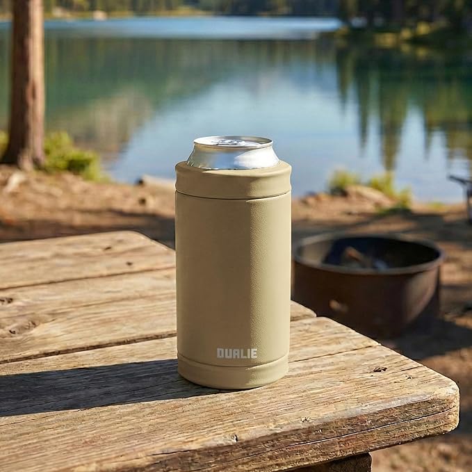 DUALIE 3 in 1 Insulated Can Cooler - 15+ Colors - Universal Size for 12 oz Cans, Slim Cans, and Bottles