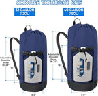 BALEINE 2PK 120L Laundry Bag Backpack, 900D Oxford Fabric Large Travel Laundry Bags with Shoulder Straps and 2 Mesh Pockets for College Dorm, Apartment, Laundromat (Navy, 120L)