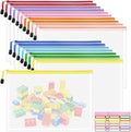18pcs Mesh Zipper Pouch Bags, A4 Letter Size, 9 Colors Zipper Pouches for Organizing, File Storage Bags, Travel, School Office Organize