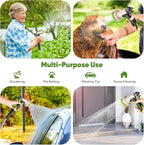 Garden Hose 150ft, Metal Stainless Steel Water Hose with 10 Function Nozzle Flexible, Lightweight, Kink-Free, Pet Proof, Puncture Proof Hose for Yard, Outdoor