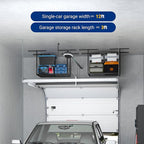 FLEXIMOUNTS 2x3FT Garage Storage Rack Overhead, Adjustable Ceiling Storage Racks, Metal Garage Organization System with 155LBS Weight Capacity, Black, Classic Series