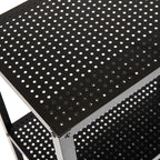 Mind Reader Rolling Cart, Rolling Cart, Microwave Stand, 3-Tier, Coffee Cart, Office, Metal, 23" L x 12" W x 30" H, Black