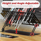 Screwdriver Organizer Holder Screwdriver Storage Rack for Desktop, Angle and Height Adjustable, Carbon Steel Tool Shelf for rc Repair, Plier (Black)