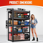 71"H-32"W-14"DGarage Shelving-5 Tier Garage Storage Shelves,Adjustable Heavy Duty Metal Shelving Unit and Storage Large Rack,Utility Steel Shelf For Warehouse Industrial Pantry Basement Organizers