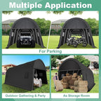 COBIZI Carport 12x20 FT Heavy Duty Portable Garage Storage Shelter Shed with All-Steel Metal Frame & Vents, Round Style Outdoor Storage Shed for Car, Truck, Boat, Patio Furniture Anti-Snow Waterproof