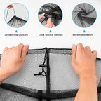 2 Pack Large Mesh Laundry Bags, 24" x 36" Heavy Duty Strong Drawstring Dirty Clothes Bags with Soft Breathable Net, Machine Washable Laundry Bag for College, Dorm, Camp, Travel and Family Use(Black)