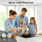 Glass Spice Jars with Labels and Steel Lids (24 x 4oz) Spice Containers with 240 Label, Steel Funnel, Shaker Inserts, Empty Square Seasoning Organizer for Spice Rack, Cabinet, Drawer