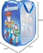 Jay Franco Disney Pixar Toy Story Pop Up Hamper - Mesh Laundry Basket/Bag with Durable Handles - Features Woody, Buzz Lightyear & Forky (Official Disney Product)