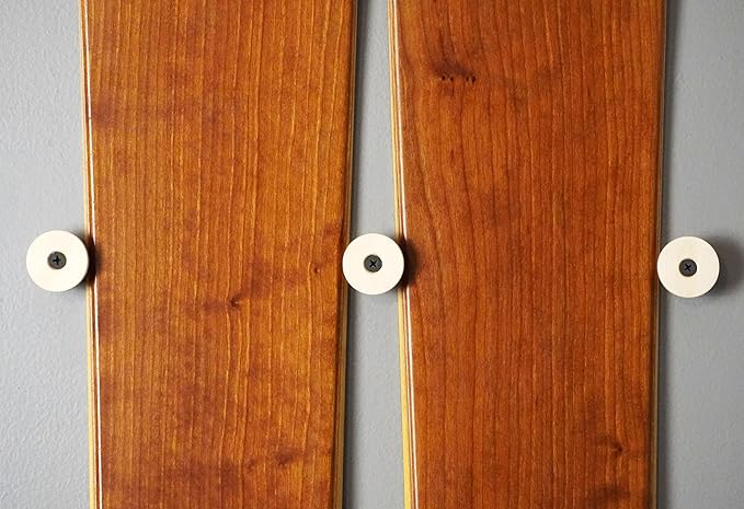 Grassracks Nubbins - Birch Flush Ski Wall Mount & Snowboard Wall Mount - Ski Rack & Snowboard Rack (Birch - 10 Nubbins)