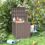 50 Gallon Resin Deck Box, Lockable Patio Outdoor Storage Box for Furniture, Garden Tools and Tools Storage, Waterproof Outside Storage Boxes - Grey