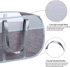 Pop Up Laundry Hamper，with Durable Handles collapsible laundry basket，Easy to Open and Fold for college Dorm,kids room，travel (blue+gray)…