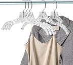 Quality Clear Plastic Hangers 24 Pack - Crystal Cut for Shirts, Suits, Coats, Dresses Hangers, Heavy Duty & Nonslip Design with Swivel Hook, 17 inches
