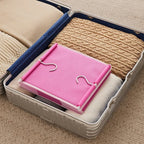 MAX Houser 5-Shelf Hanging Closet Organizer, Hanging Storage Shelves with 4 Side Pockets Space-Saving for Bedroom, Foldable (Pink)