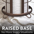 BROOKSTONE Toilet Paper Holder Stand Reserve - Free Standing Toilet Paper Stand with Storage that Holds Mega Rolls, Standing Bathroom Tissue Organizer, Bathroom Decor - Modern Storage Holder, Bronze
