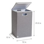 Munchkin Laundry Hamper for Baby and Kids, Collapsible Nursery Organizer with Lid, Grey