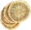 Fox Run Brown Wicker Paper Plate Holders, 9 x 9 x 0.5 inches