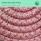 Modern Granny Small Cotton Rope Laundry Basket 16x10 Inch Dual Secure Woven Handle for Living Room Closet Clothes Blanket Organization