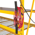 DEWALT Cord Minder Bracket 2-Piece Storage Rack Accessory Set, Compatible with 4 and 6-foot Storage Racks, 50-lb Load Capacity for Set, Spring-Loaded, Locking Pins Included, Powder-Coated