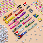 80 Set Cheer Pins Volleyball Spirit Clips, Include 80 Wooden Cheer Colored Clothes Pins 300 Letter Beads 120 Mini Volleyball Decor for Team Gifts for Cheerleading Backpacks Cheer Gifts Bulk