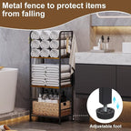 Towel Racks for Bathroom 3-Tier M-Shaped Detachable Dividers, Durable Metal Towel Holder, Pool Items Holder, Space-Saving Storage Organizer, Modern Bath Towel Shelf Free Standing Patent Pending