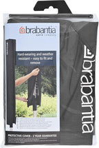 Brabantia Lift-O-Matic Advance Outdoor 4 Arm Clothesline (164 ft/Ø 1.97") Height Adjustable, Folding Clothes Drying Rack + Ground Spike, Cover + Bag of Clothespins (Gray)