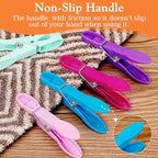 Senbowe 48 Pack Colorful Plastic Clothespins,Heavy Duty Clothes Pins Clips with Springs,Non-Slip Clips for Hanging Clothes,Towels,Crafts,Picture Clips Food Package Clips,Air-Drying Clothing Pin Set