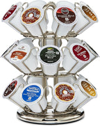 Keurig Storage Carousel, Coffee Pod Storage, Holds up to 10 Keurig K-Cup Pods, Silver