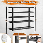 Storage Shelves Heavy Duty, 3 PCS 48" L x 18" W x 72" H Garage Wire Shelving Unit Loads 2800LBS, 5-tier Adjustable Metal Industrial Utility Shelf Rack for Kitchen, Laundry Room, Warehouse, Basement