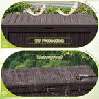 Devoko 125 Gallon Outdoor Storage Box, Waterproof Resin Deck Box for Patio Furniture, Lockable Container for Garden Cushions & Pool Supplies (Brown, 125 Gallon)