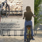 XINYI Bike Rack Floor, Bike Stand Garage, Indoor/Outdoor Bike Rack Garage,22-28" Wheel Stand, Max. Tire Width 2.1", Front/back Bike Stand For Mountain, Road and Kids Bikes for 6 Bikes