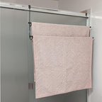Insieme (29 x16x4.7 Inch) Towel Rack for Over Glass Shower Wall or Glass Shower Enclosure (Frameless or Frames up to 1.6" Thick). 2 Tier - Black- No Rust