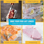 Houseables Vacuum Sealer Bags, Vacuum Sealer Rolls, Food Saver Bags Rolls, 11 Inch, Vac Seal, Sous Vide, Food Storage, Freezer, Sealing, Machine, Cooking, Air Sealable, BPA Free, Heavy Duty 11x16, 6PK