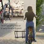 XINYI Bike Rack Floor, Bike Stand Garage, Indoor/Outdoor Bike Rack Garage,22-28" Wheel Stand, Max. Tire Width 2.1", Front/back Bike Stand For Mountain, Road and Kids Bikes for 3 Bikes