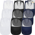 9Pcs Mesh Hamper Pop up Hampers for Laundry Foldable Laundry Basket with Sturdy Handles (Black/White/Blue) Dirty Clothes Baskets for Bedroom College Dorm Travel Storage