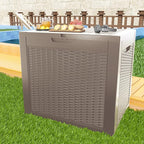 36 Gallon Outdoor Deck Box,Waterproof Resin Outdoor Storage Boxes, Outside Storage Lockable Container for Garden Tools,Indooor Cushions,Accessories (Grey)