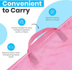 Large Mesh Laundry Bags - Heavy Duty with Handles & Drawstring - Machine Washable Net Laundry Sacks for College Dorm, Camp, Travel, Bedding & Clothes Storage (Pink)