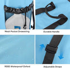 BALEINE 120L Laundry Bag Backpack, 900D Oxford Fabric Large Travel Laundry Bags with Shoulder Straps and 2 Mesh Pockets for College Dorm, Apartment, Laundromat (Blue, 120L)