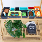 Three by Three Seattle Felt·Like·It! Felt Bins for Office, Crafts, Classroom, Living Room, Bedroom: Multicolor, Set of 10