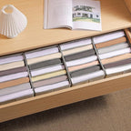4 Packs Adjustable T-shirt Drawer Organizers for Clothing with 6 Adjustable Dividers, 7 Grids Wardrobe Storage Box, DIY Clothes Organizer for Folded Clothes, T-shirt, Legging