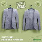 NEATERIZE Clothes Hangers Plastic 20 Pack for Adults - Plastic Hangers, The Perfect Coat Hanger and Space Saving Clothes Hangers for Closet, Percheros Ganchos para Colgar Ropa Hangars - Navy Hangers