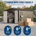 10 x 10 FT Outdoor Storage Shed,Metal Garden Sheds&Outdoor Storage Clearance, Large Tool Shed Outdoor with Single Lockable Door,Ideal Storage House for Backyard Garden Patio Lawn