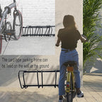 XINYI Bike Rack Floor, Bike Stand Garage, Indoor/Outdoor Bike Rack Garage,22-28" Wheel Stand, Max. Tire Width 2.1", Front/back Bike Stand For Mountain, Road and Kids Bikes for 4 Bikes