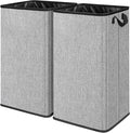 SNIGJAT 2 Pack Large Laundry Hamper, Tall Collapsible Laundry Basket with Sturdy Handles, Clothes Basket for Towels, Toys, Space-Saving Storage Dirty Clothes Hamper for Bedroom, Laundryroom, Dorm, RV