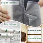 Pre-Cut Perforated Vacuum Sealer Bags Rolls,Heavy-Duty Vacuum Sealer Roll Bags 8x12 Inch 4 Rolls 80 Tear Off Bags,Easy-Tear Food Grade Storage Bags for Sous Vide, Freezer & Meat (BPA Free)