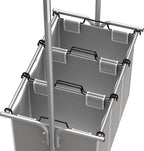 Simple Houseware 3 Bags Laundry Sorter with Extensible Clothes Hanging Rod