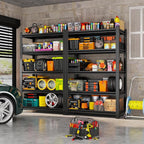 4 Tier Shelving Unit, Heavy Duty Garage Storage Shelves, Adjustable Metal Utility Shelf for Basement, Garage Organization, 24" W x 12" D x 53.4" H