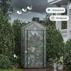 Bamworld 23 x 17 x 54-Inch Mini Greenhouses with Wheels Portable Green House with PE Cover Sturdy Eucalyptus Wood Frame Small Greenhouse for Winter Plant Frost Protection with Sturdy Eucalyptus Frame